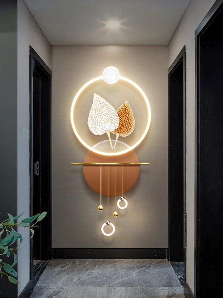 Exquisite Leaf shape decoration wall hanging lamp LED