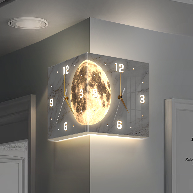 Exquisite Corner clock Series 1 decoration wall hanging lamp LED
