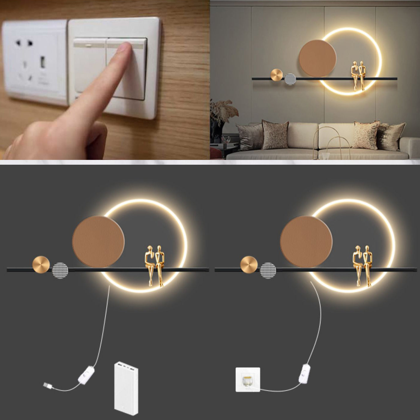 Romantic Immortal Beloved decoration wall hanging lamp LED