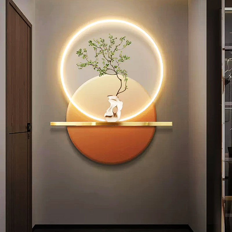 Exquisite green plant decoration wall hanging lamp LED
