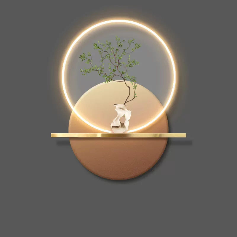 Exquisite green plant decoration wall hanging lamp LED