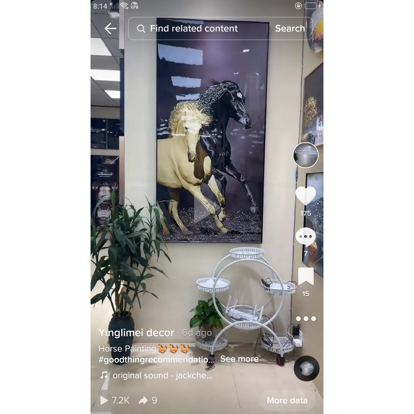 Animal The elephant & The horse decorative paintingart