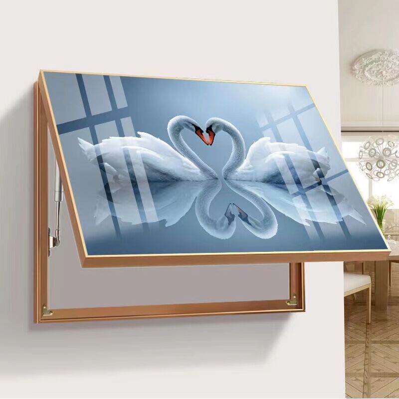 Electric Meter Box Cover | Electric meter box decorative painting White swan