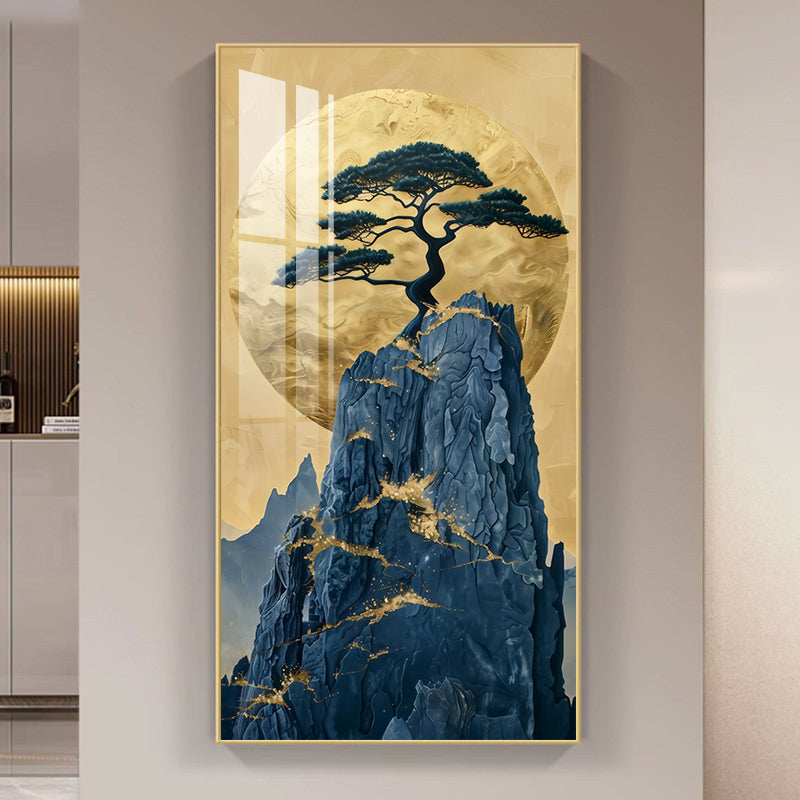 Autumn Maple Leaves golden tree Wall wall Painting Decorative art LED