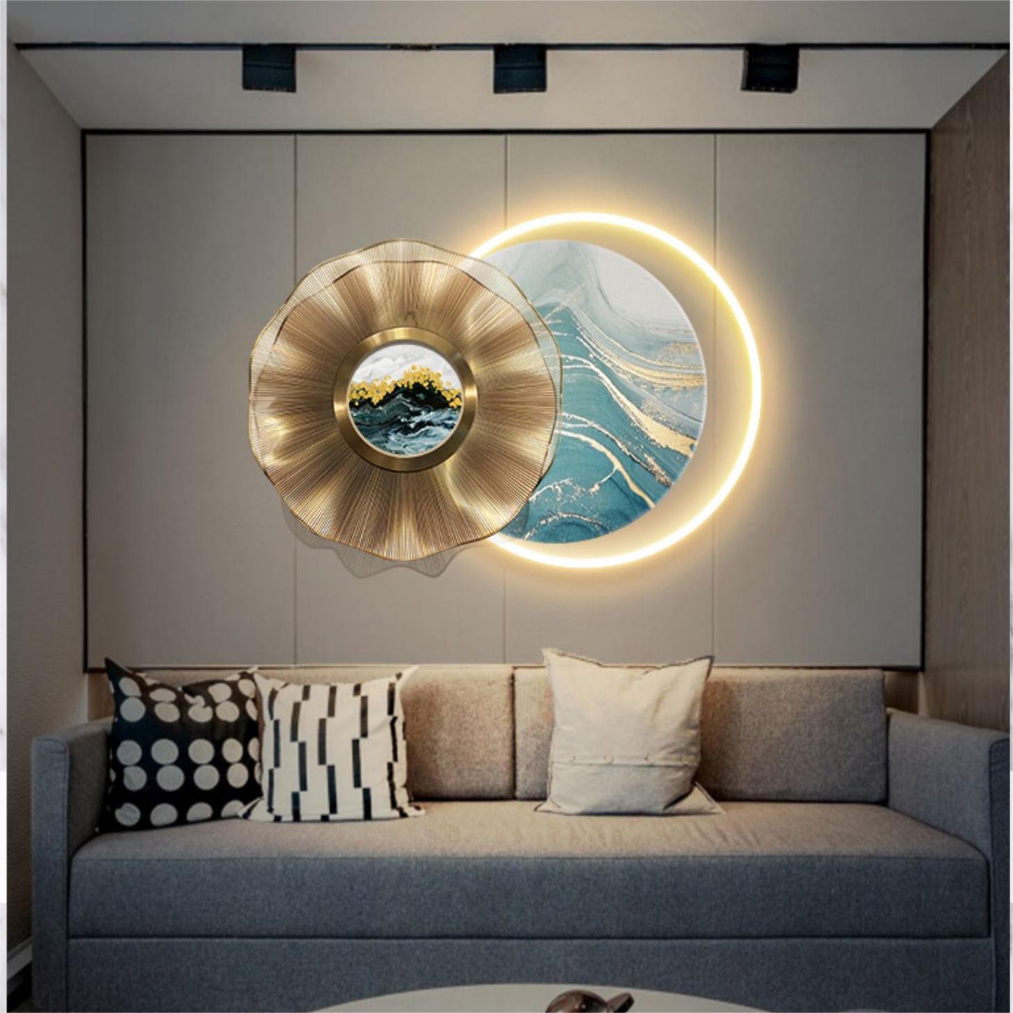 Exquisite Art Circular decoration wall hanging lamp LED
