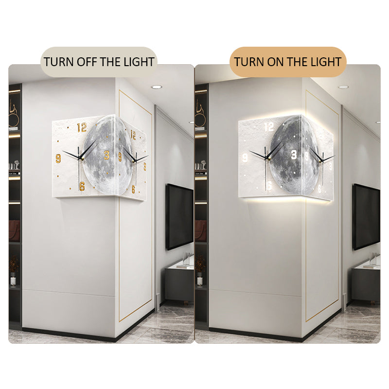 Exquisite Corner clock Series 1 decoration wall hanging lamp LED