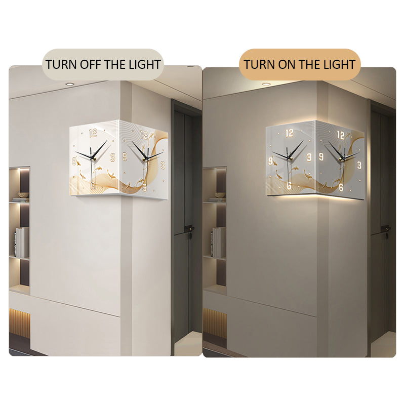 Exquisite Corner clock Series 1 decoration wall hanging lamp LED