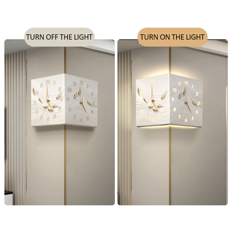 Flower wall clock decoration art lamp LED