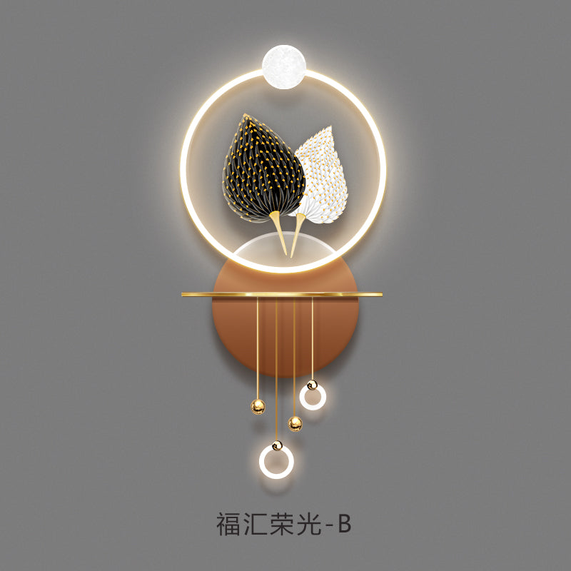 Exquisite Leaf shape decoration wall hanging lamp LED
