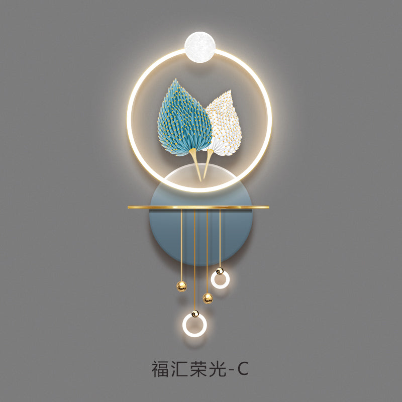 Exquisite Leaf shape decoration wall hanging lamp LED