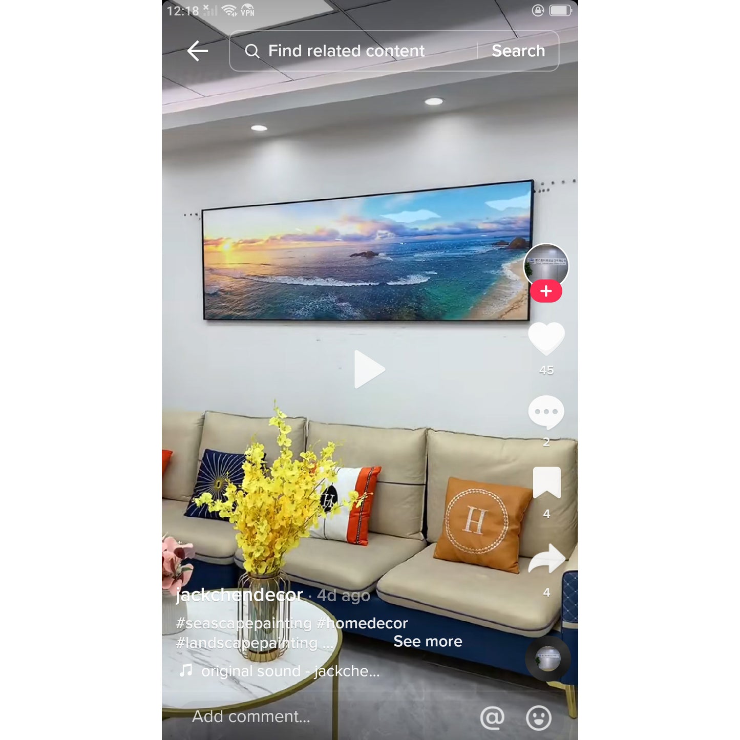 Modern sea horizontal version crystal porcelain painting