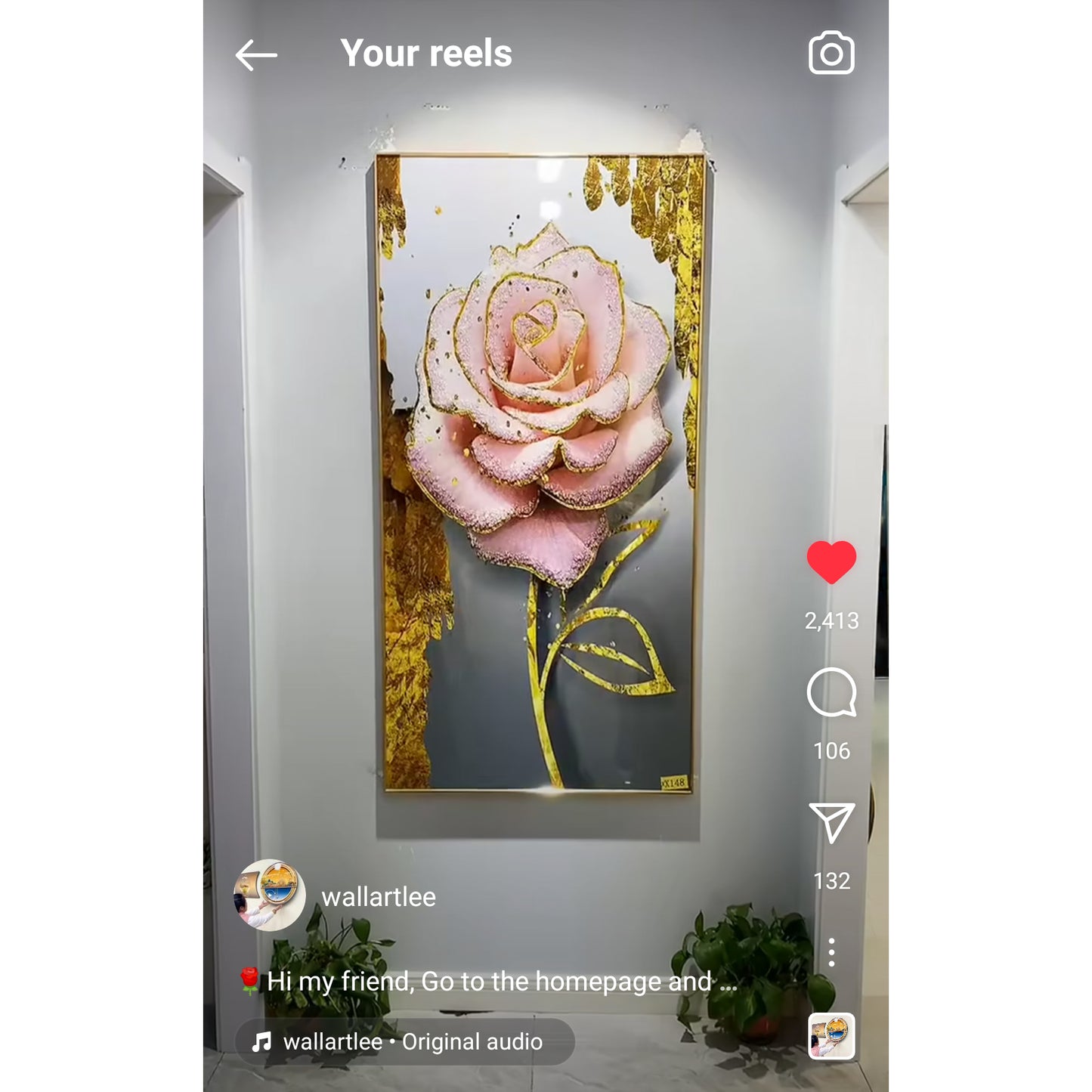 Aestheticism Flowers Crystal Porcelain Painting Living room Wall Art