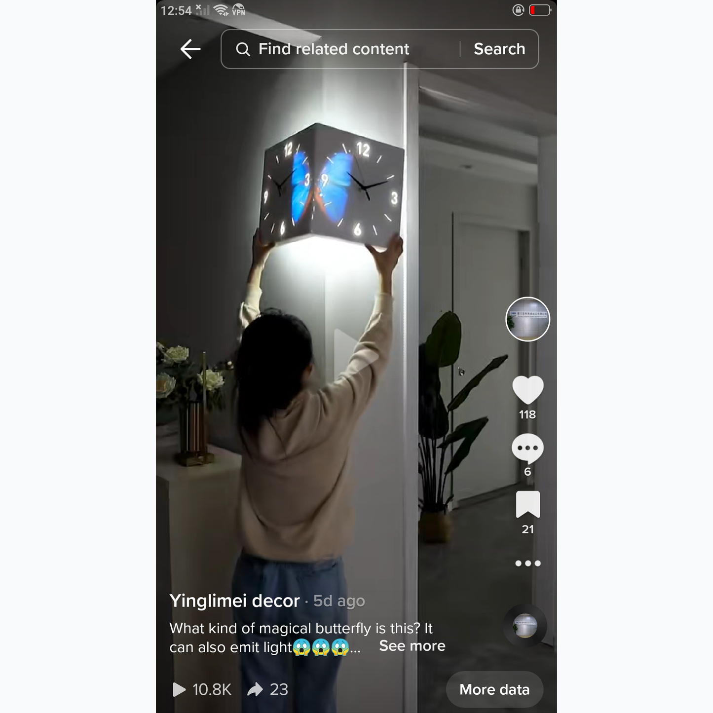 New fashion Corner clock Series2c decoration wall lamp LED