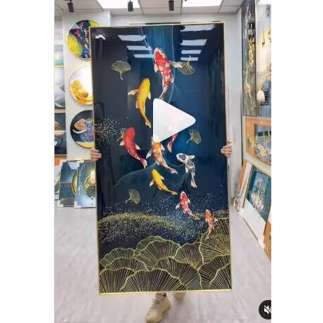Fresh lotus and fish porch decoration painting