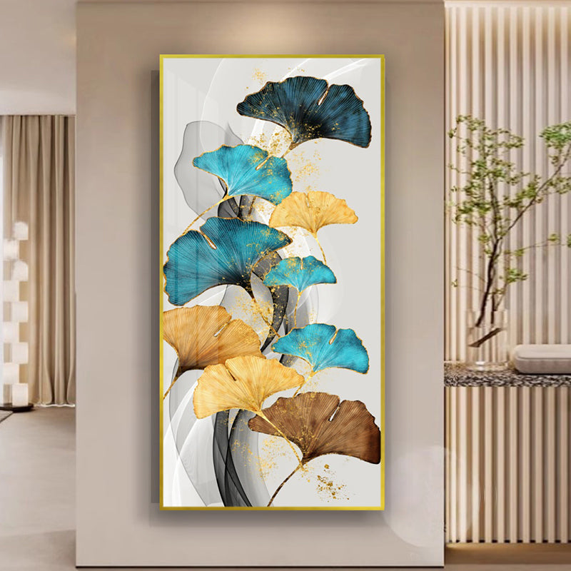 Crystal porcelain painting decoration wall Painting Decorative fan leaves