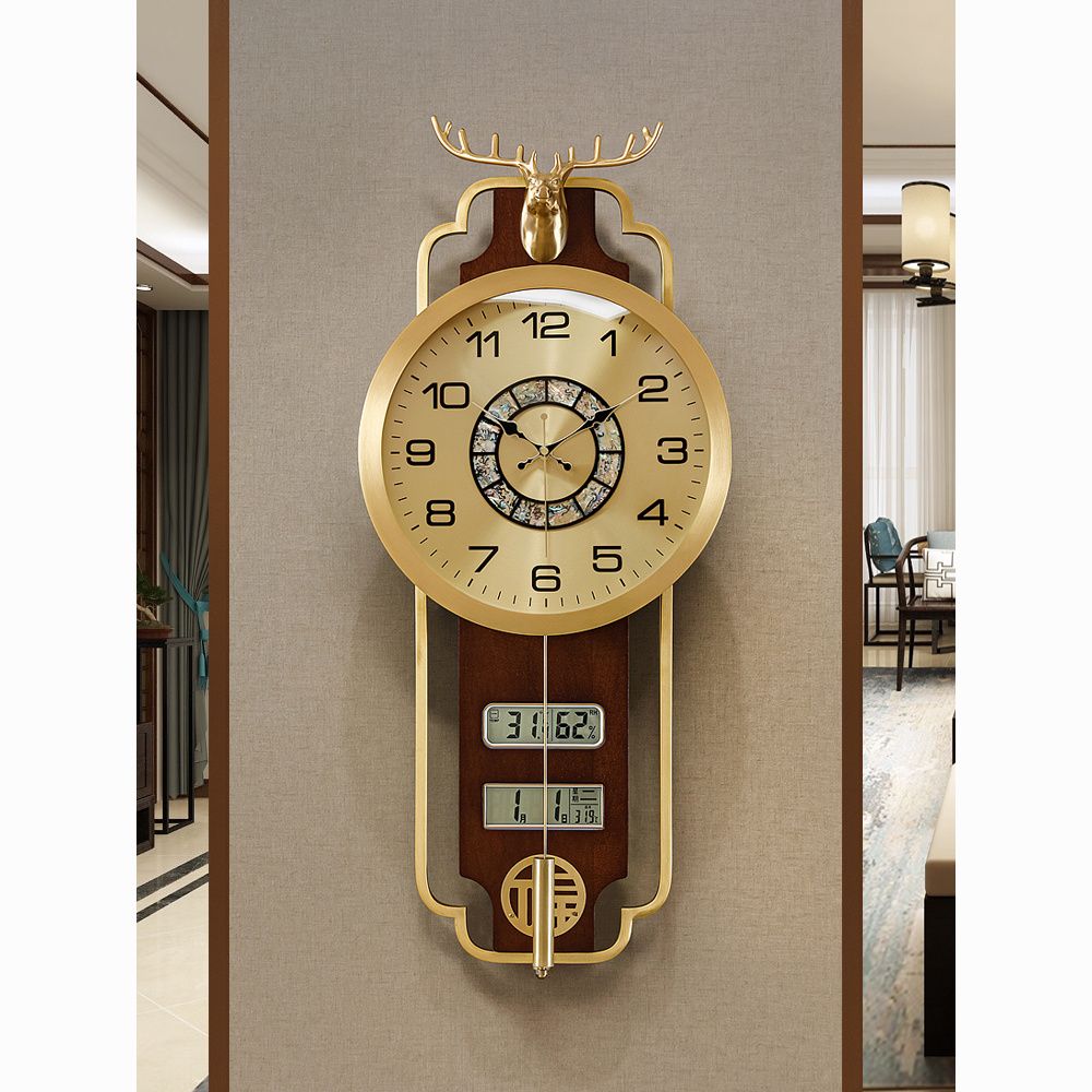 Copper Art Fashion deer Wall Clock