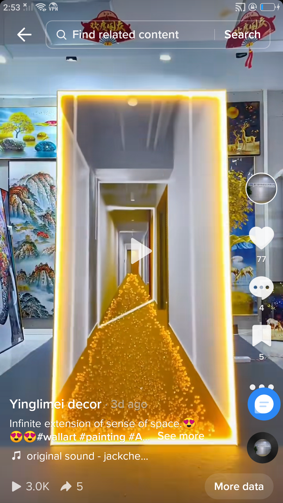 3D Space extension decorative painting