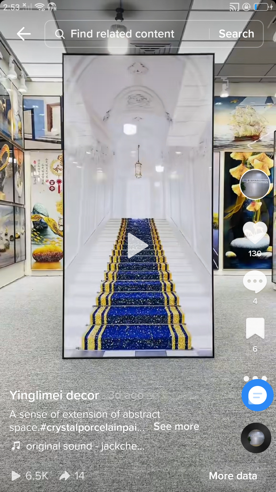 Space extension decorative painting hanging painting.