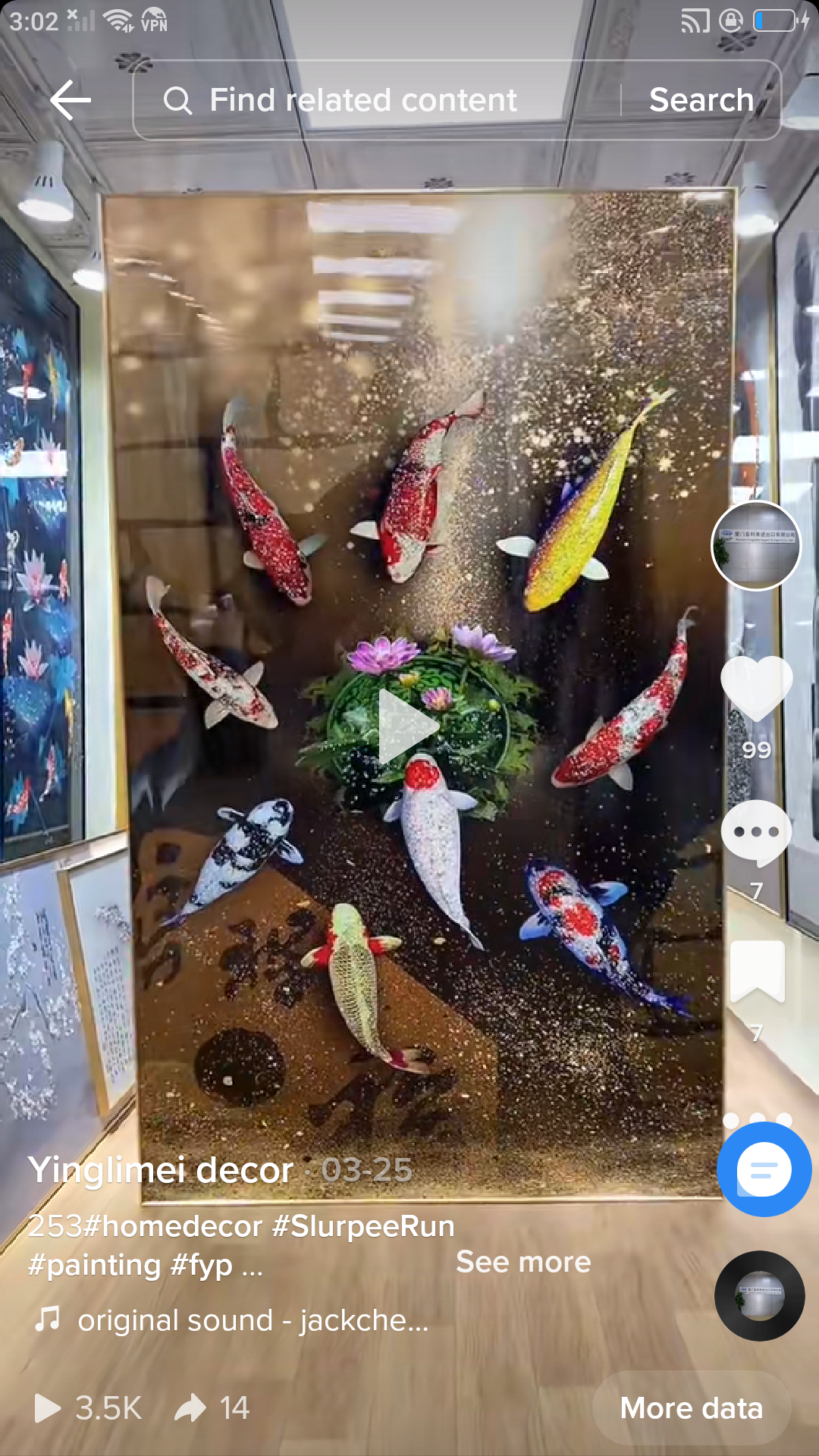 Lucky Nine Fish Picture Crystal Porcelain Painting Decorative Painting.