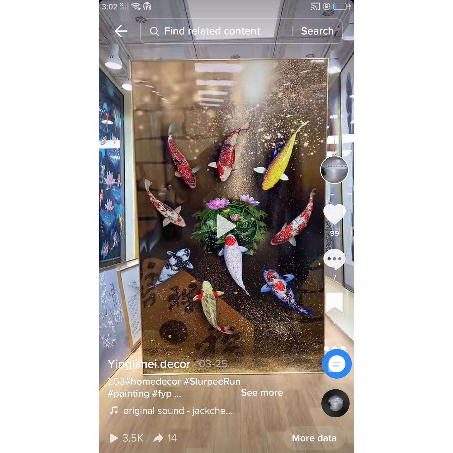 Wealth fishs Abstract decorative painting