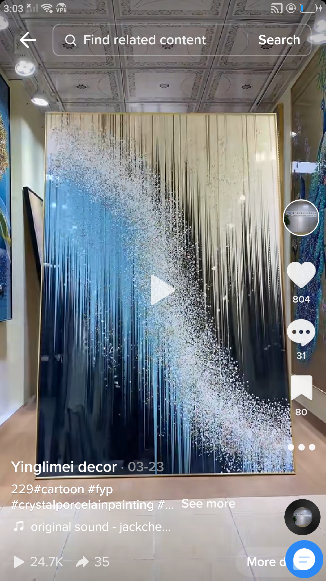 Modern light luxury abstract high-end decorative painting