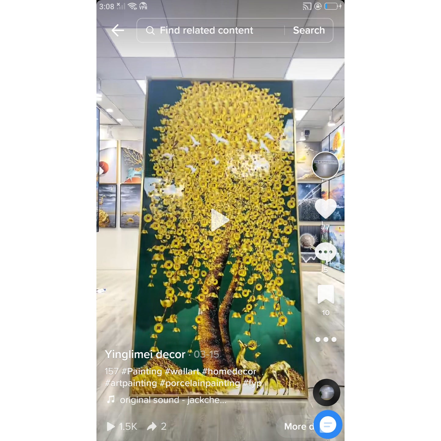 Wealth Tree Abstract decorative painting