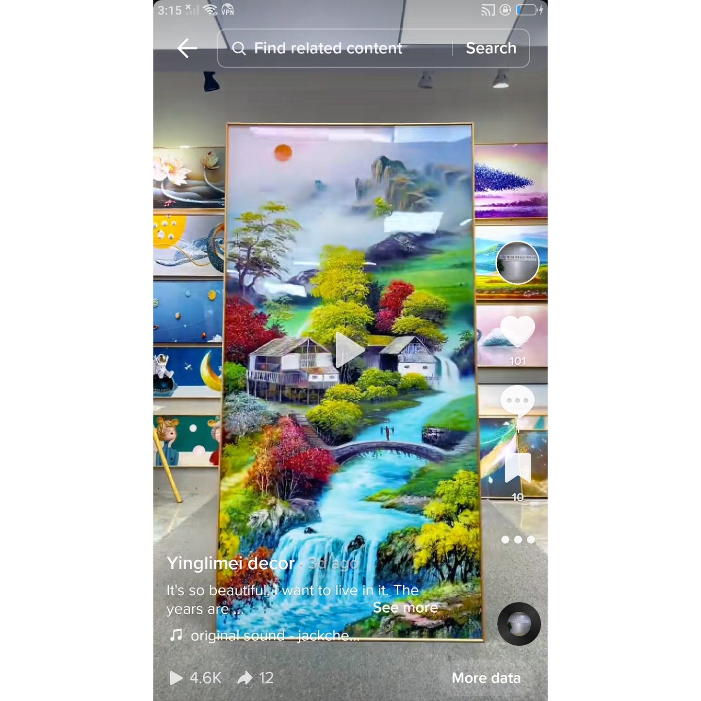 Exquisite Landscape Crystal Porcelain Decorative Painting