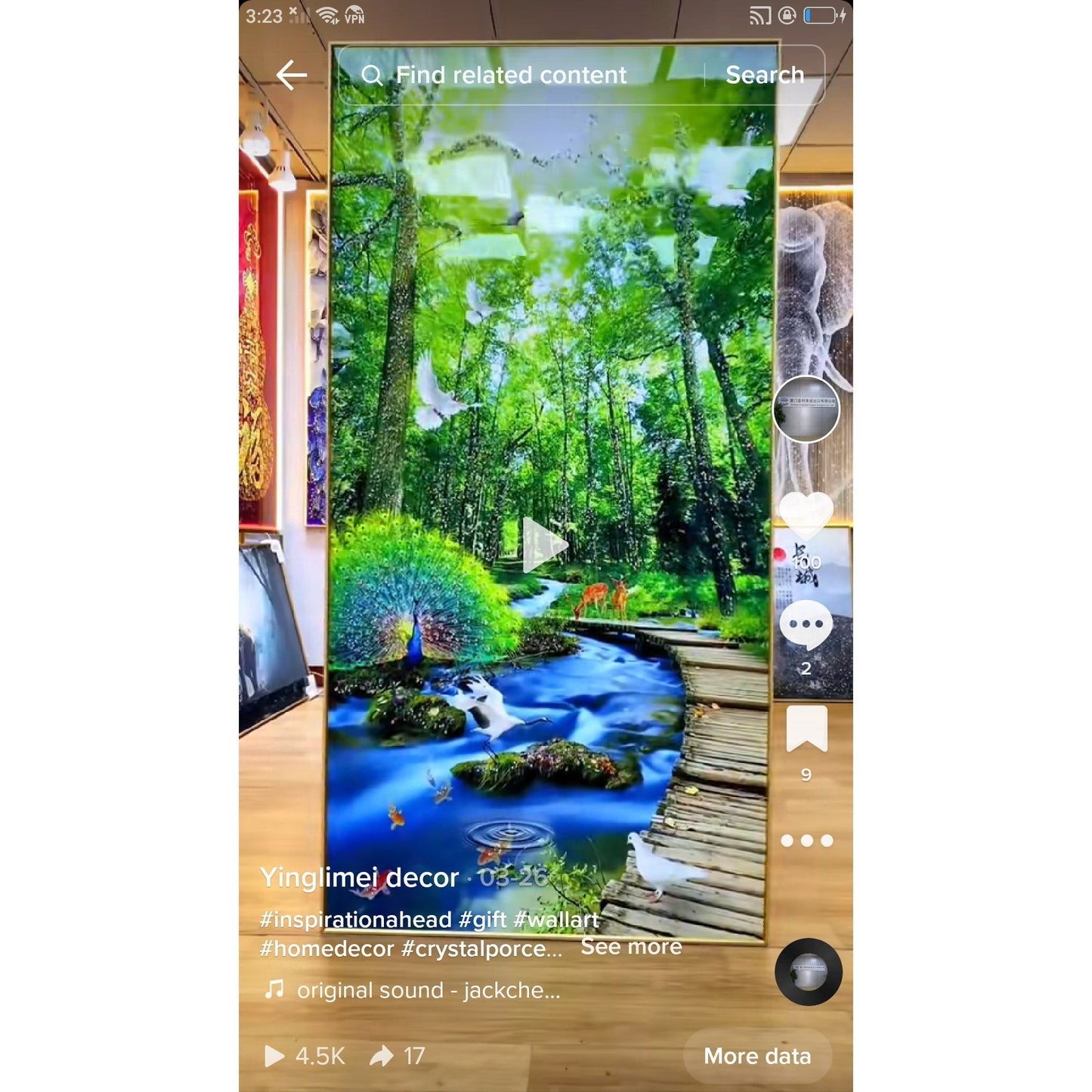 Simulated Landscape Crystal Porcelain Wall Decorative Painting