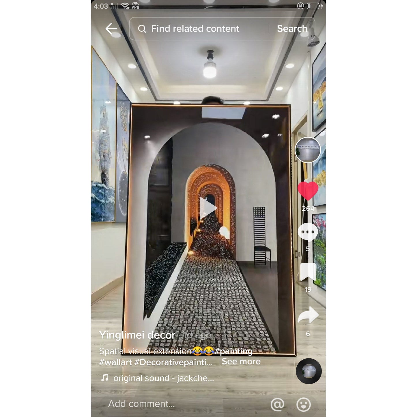 Abstract 3D Space Crystal Porcelain decorative Wall painting