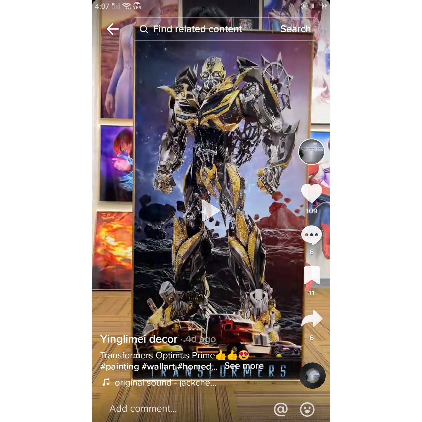 Anime Cool Characters Decorative Painting art movie