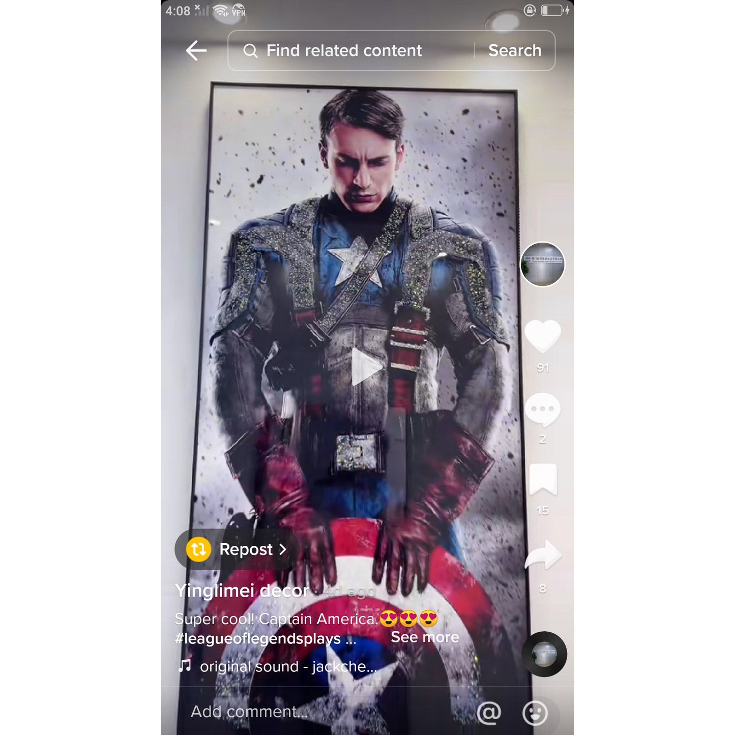Anime Cool Hero Characters Decorative Painting movie.