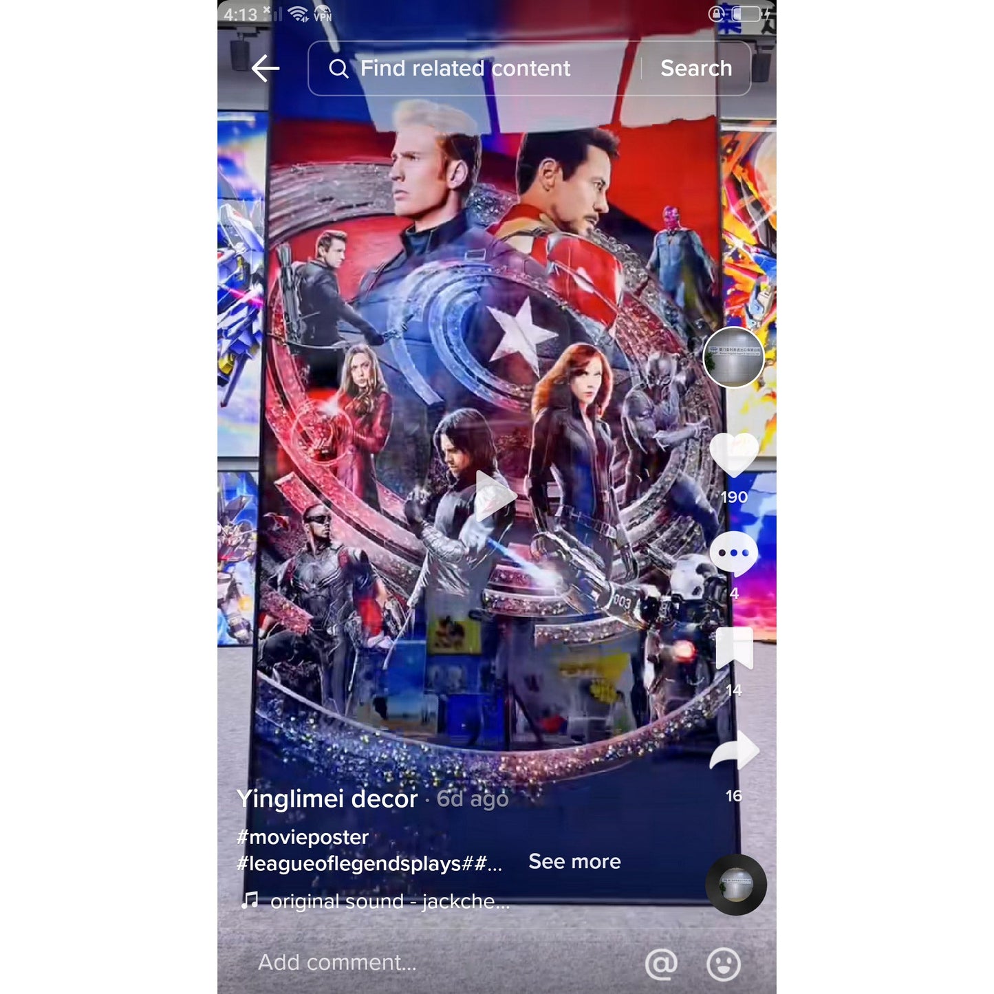 Anime Cool Hero Characters Decorative Painting movie.