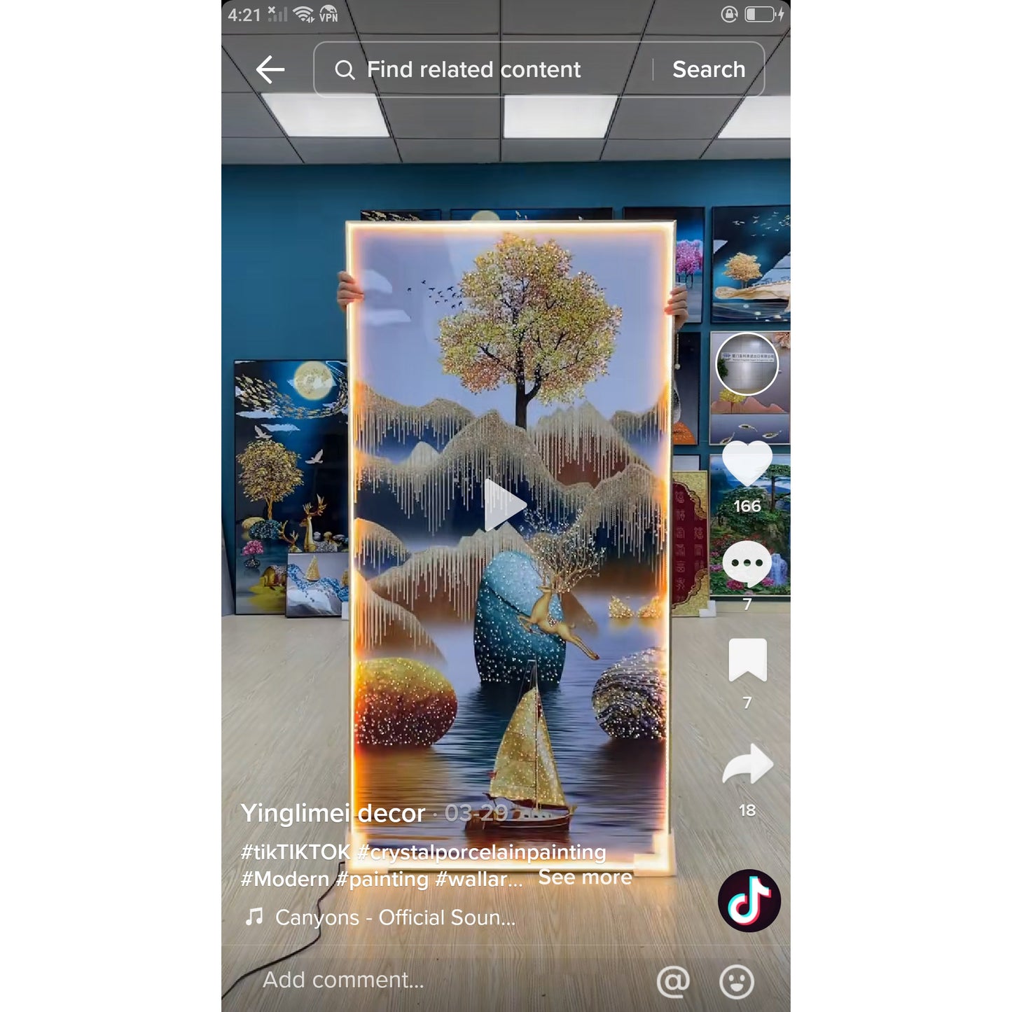 Entrance porch decorative painting elk sending blessings crystal porcelain art painting.