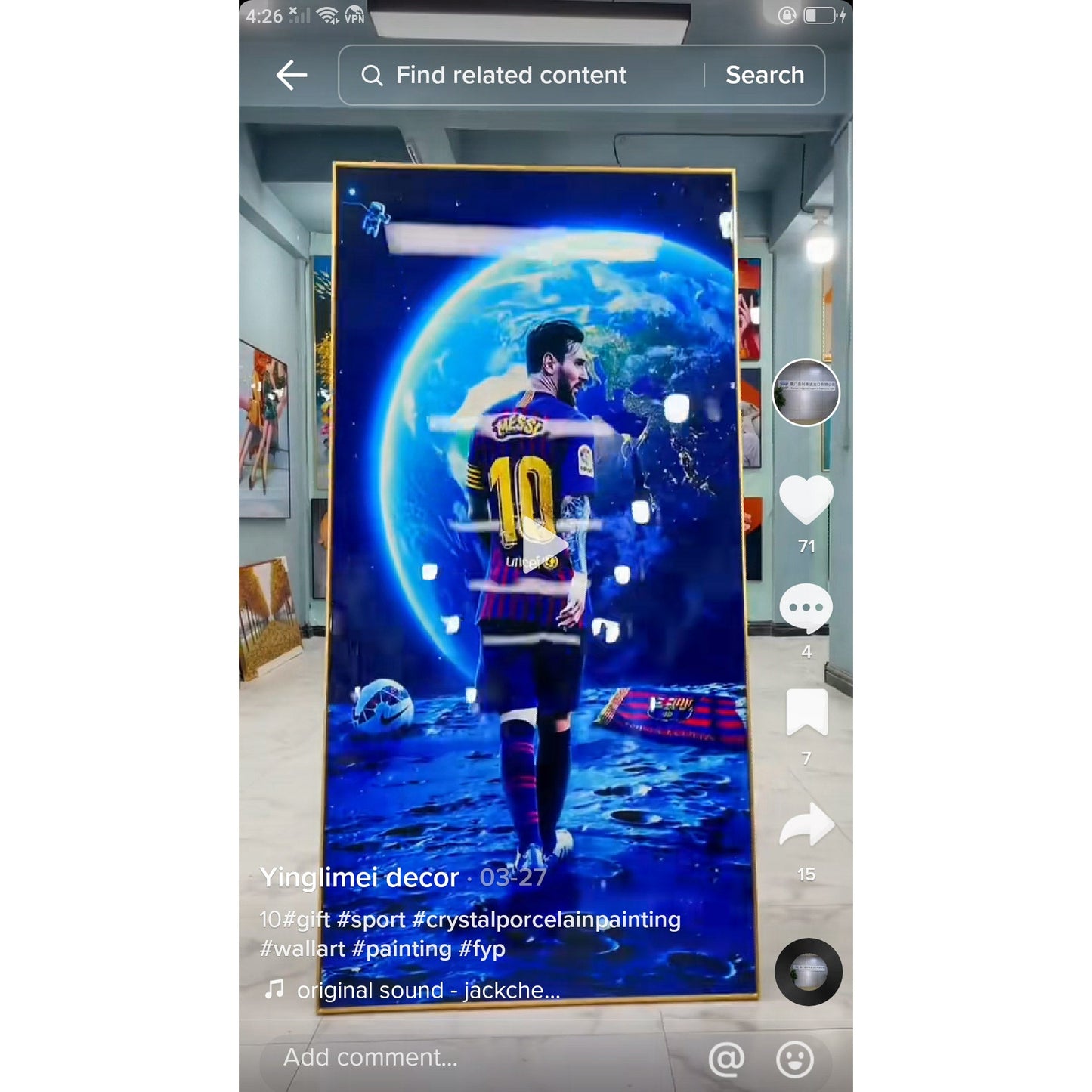 Sports Celebrity portrait Crystal Porcelain wall decorative Painting