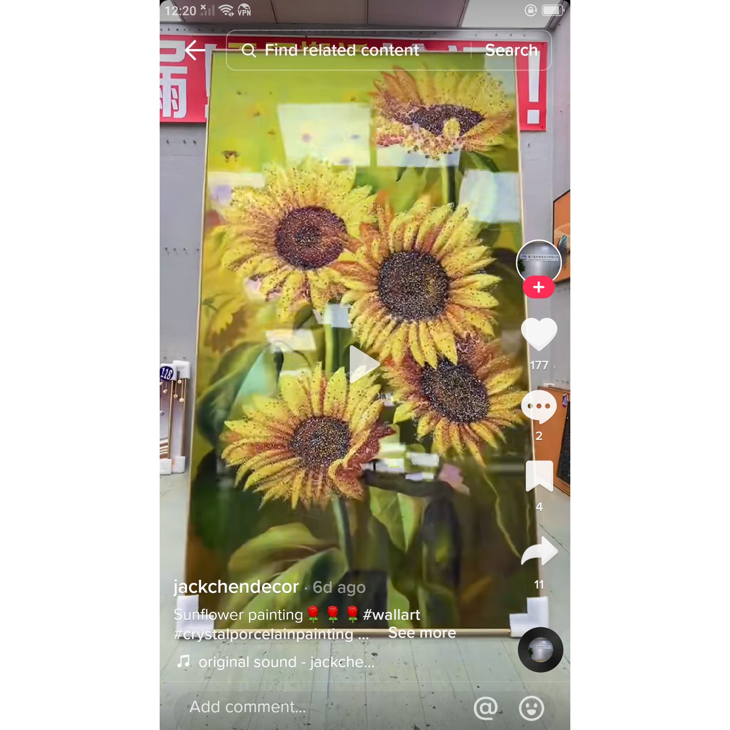 Sunflower crystal porcelain decoration