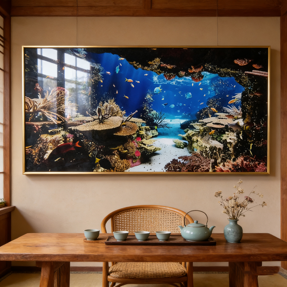 Abstract Underwater World Landscape Crystal Porcelain Painting decoration wallart