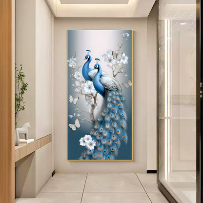 Crystal porcelain painting decoration wall Painting Decorative art peacocks