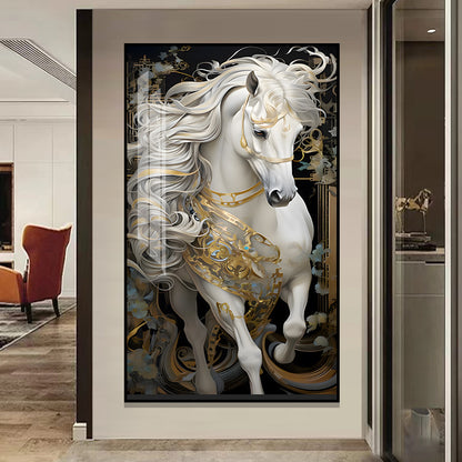 Crystal porcelain painting decoration wall Painting Decorative art horse