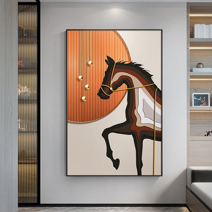 Crystal porcelain painting decoration wall Painting Decorative art horse