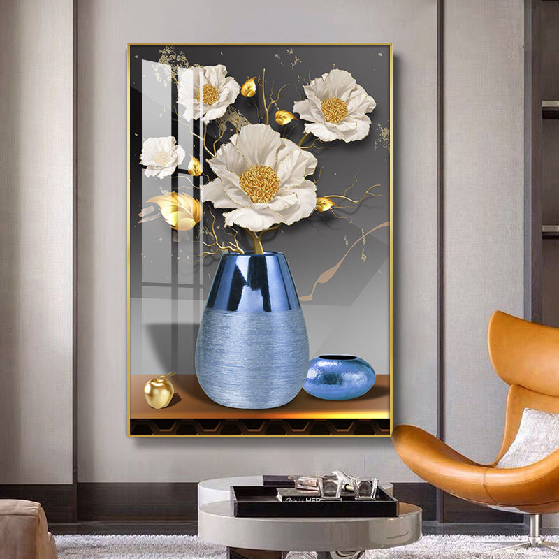 Modern high-definition printing of floral crystal porcelain painting LED