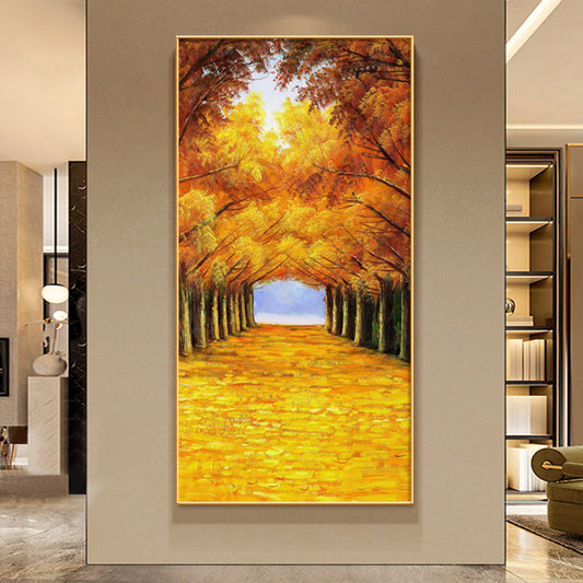 Crystal porcelain painting decoration wall Painting Decorative art Autumn Maple Leaves