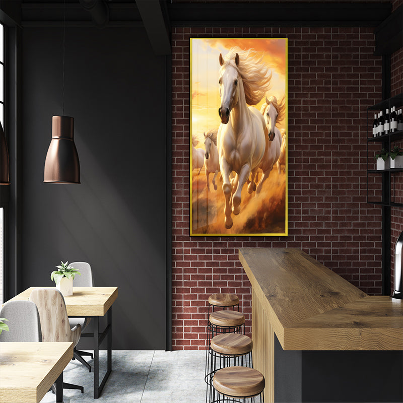 Crystal porcelain painting decoration wall Painting Decorative art horse