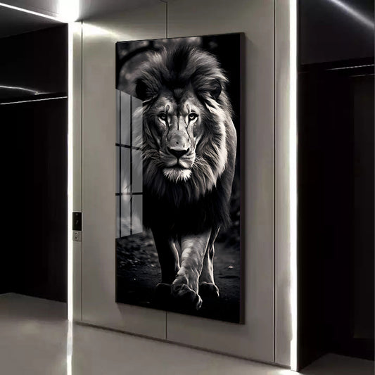 Crystal porcelain painting decoration wall Painting Decorative lion