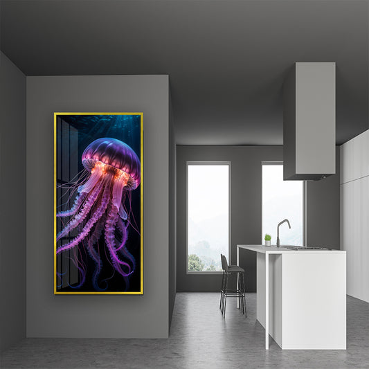 Crystal porcelain painting decoration wall Painting Decorative jellyfish