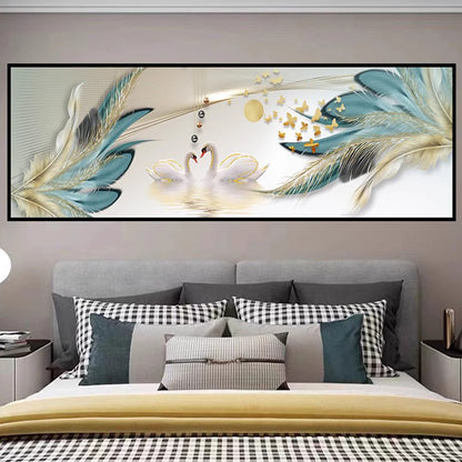 Crystal porcelain painting decoration wall Painting Decorative swans