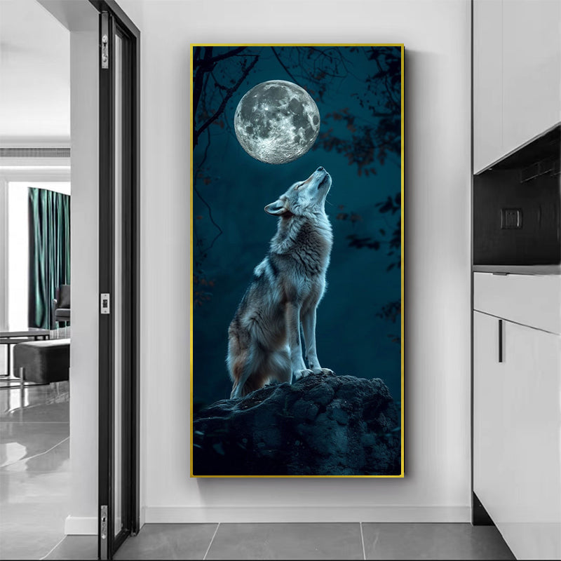 Crystal porcelain painting decoration wall Painting Decorative wolf