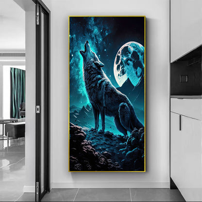 Crystal porcelain painting decoration wall Painting Decorative wolf