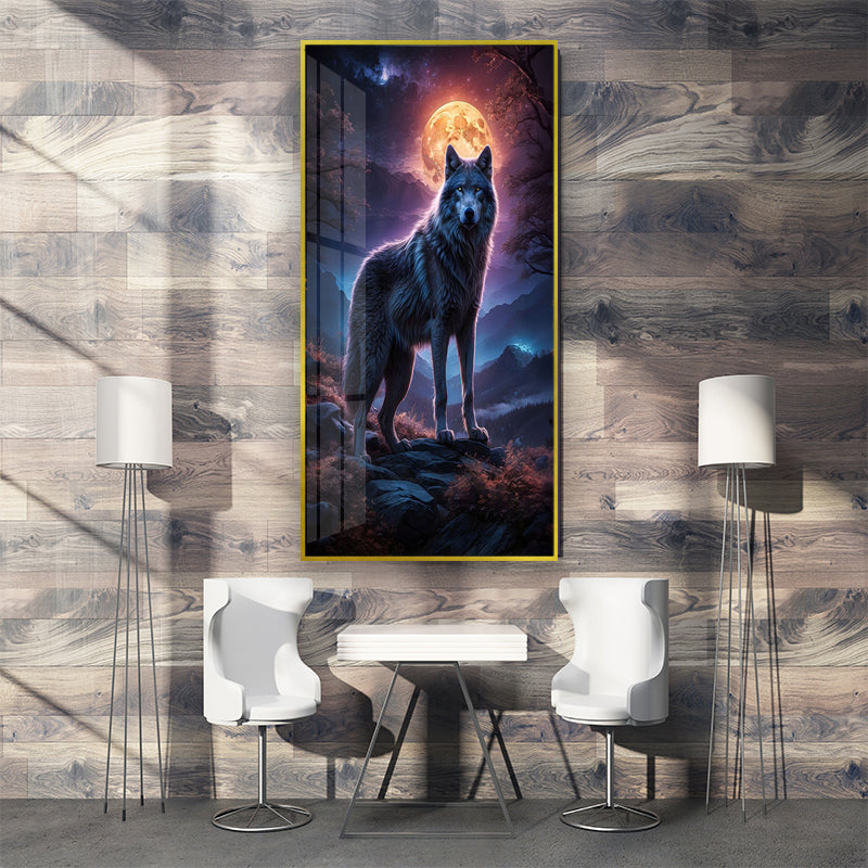 Crystal porcelain painting decoration wall Painting Decorative wolf