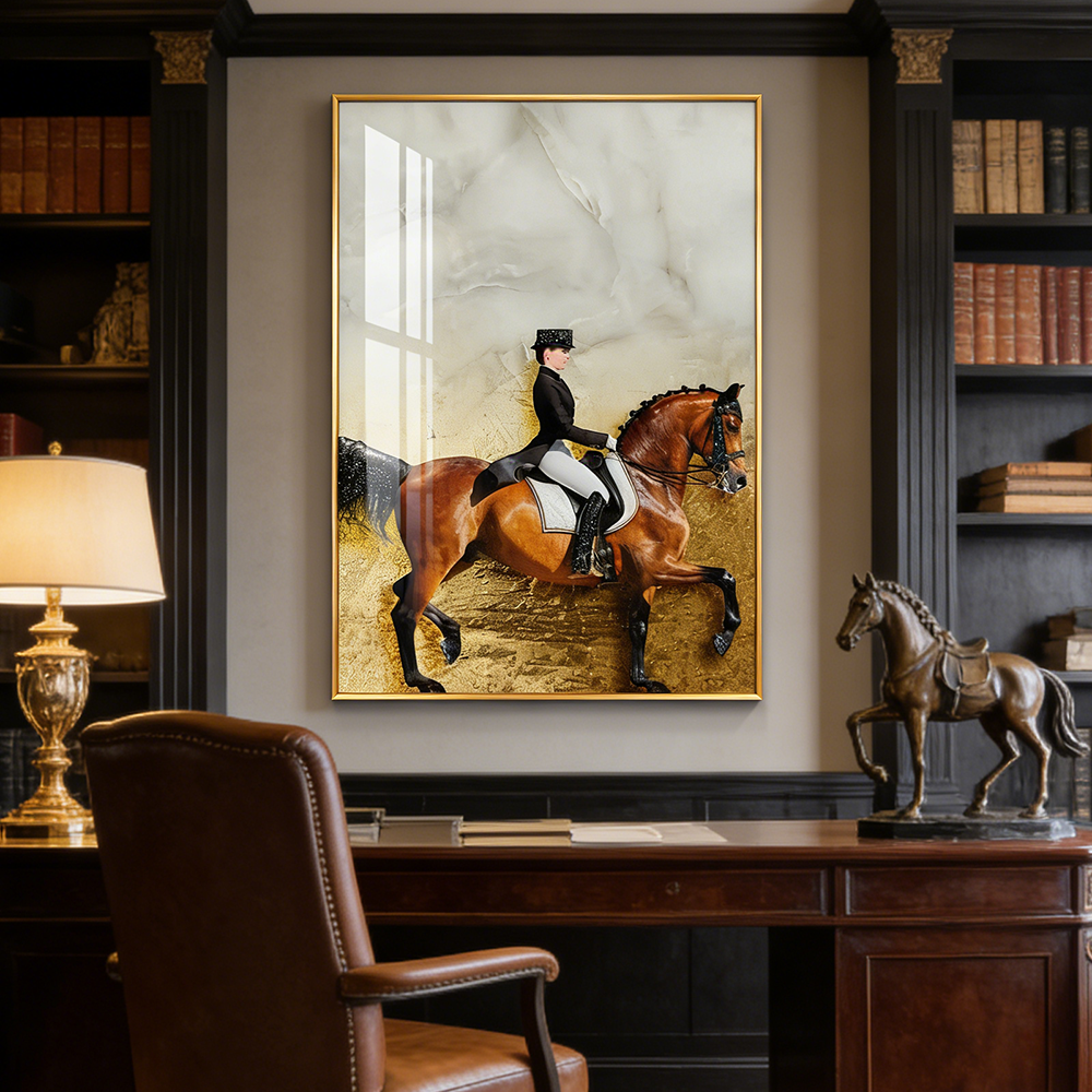 Abstract animals horse decorative painting LED light homedecor