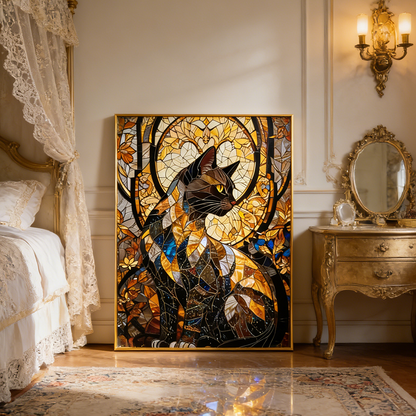 Golden Cartoon animal picture Crystal Porcelain Painting wallart LED